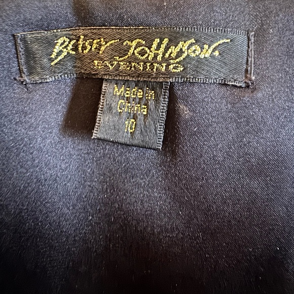 Betsey Johnson Evening Black Strapless Dress with Bow & Lace | Size 10 - Picture 5 of 5